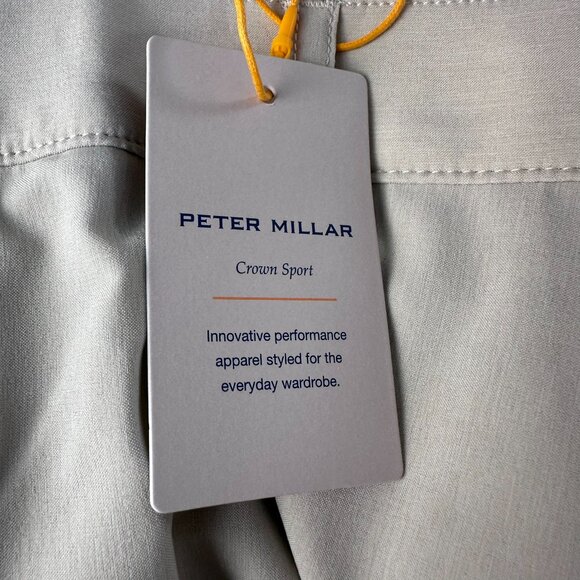 Peter Millar Men's Shackleford Performance 9" Hybrid Golf Short, Size W33, Sand - Picture 9 of 15